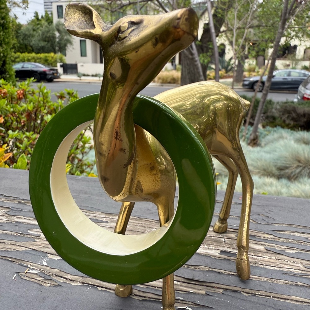Green wooden lacquer bracelet